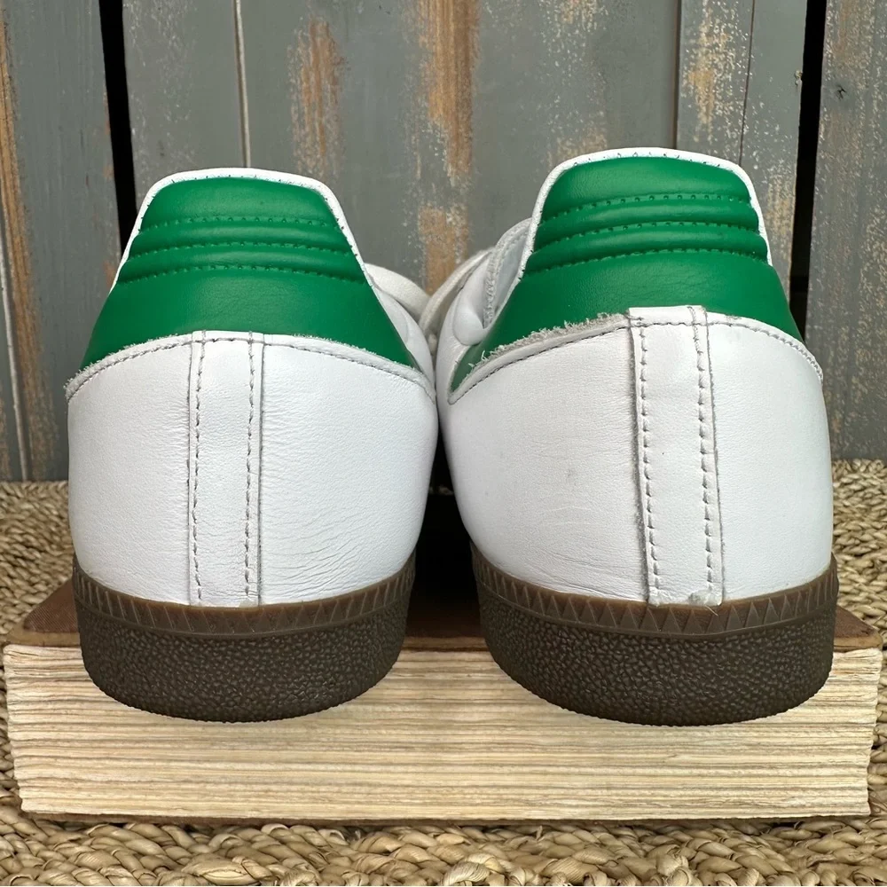 Adidas Samba OG Leather Sneaker Green Sz M 10.5/W 11.5 - Picture 9 of 13